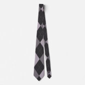 Argyle Monogram Verborgen Initiaal Grijs Stropdas (Voorkant)