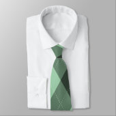 Argyle Monogram Verborgen Initiaal Groen Stropdas (Gebonden)