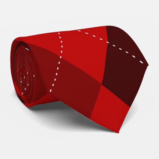 Argyle Monogram Verborgen Initiaal Rood Stropdas (Opgerold)