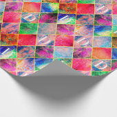 Argyle Monogram Waterverf Abstracte Moderne Cadeaupapier (Hoek)