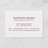 Argyle-ontwerp Visitekaartje (Achterkant)