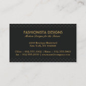 Argyle-ontwerp (zwart) visitekaartje (Achterkant)