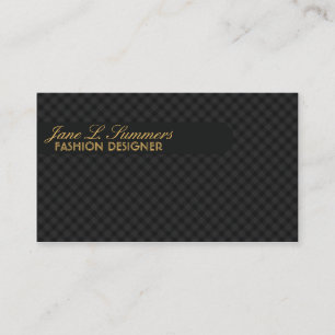 Argyle-ontwerp (zwart) visitekaartje