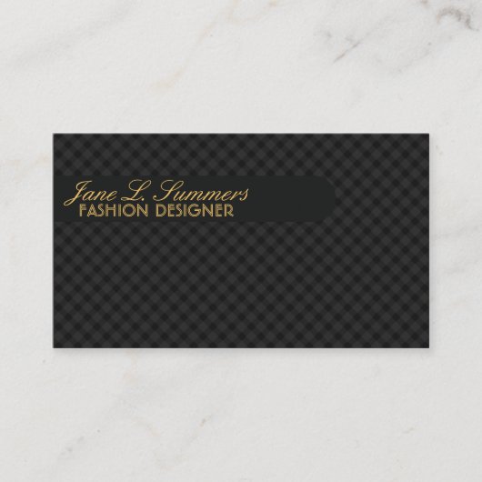 Argyle-ontwerp (zwart) visitekaartje (Voorkant)