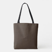 Argyle patroon beige monogram bruine boodschappent tote bag (Achterkant)