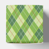 Argyle patroon groene golf sport geschenkdoos bedankdoosjes (Bovenkant)