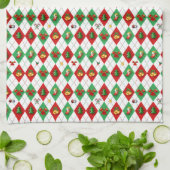 Argyle Patroon Kerstmis Theedoek (Gevouwen)