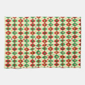 Argyle Patroon Kerstmis Theedoek (Horizontaal)