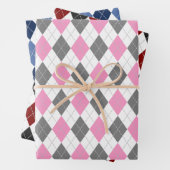 argyle patroon kleur variëteit inpakpapier vel (In situ)