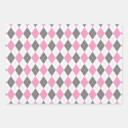 argyle patroon kleur variëteit inpakpapier vel (Voorkant)