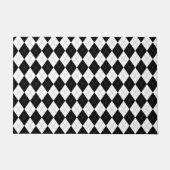 Argyle Pattern Black en White Deurmat (Voorkant)