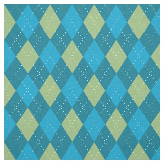 Argyle Pattern Blue Stof (Swatch)