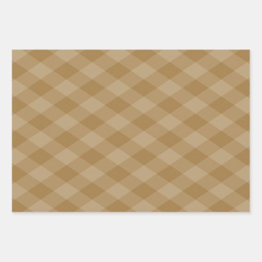 Argyle Pattern Bourgogne Blauwgroen en Gouden Oker Inpakpapier Vel (Voorkant 3)