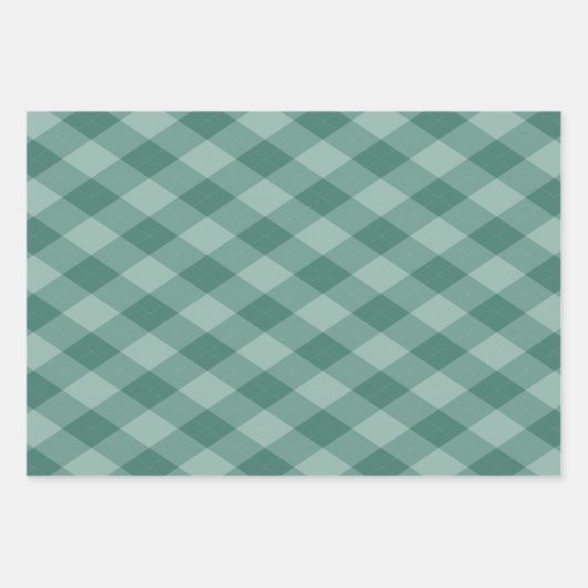 Argyle Pattern Donker Blauwgroen Fles Groen Raspbe Inpakpapier Vel (Voorkant 3)