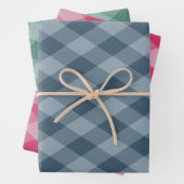 Argyle Pattern Donker Blauwgroen Fles Groen Raspbe Inpakpapier Vel (In situ)