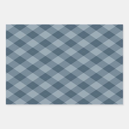 Argyle Pattern Donker Blauwgroen Fles Groen Raspbe Inpakpapier Vel (Voorkant)