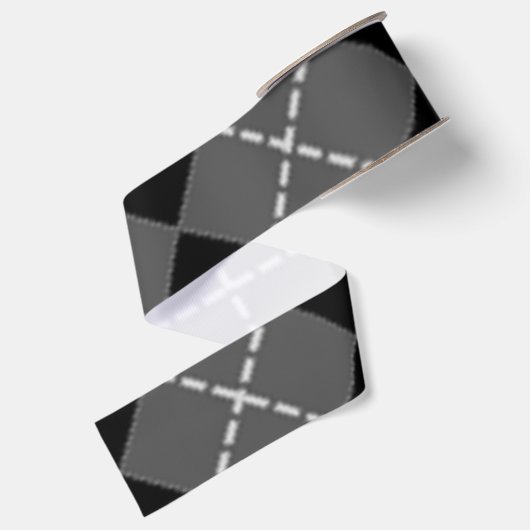 ARGYLE PATTERN GROSGRAIN LINT (Achterkant)