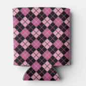 Argyle Pattern in Black en Pink Blikjeskoeler (Achterkant)