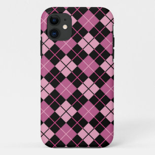 Argyle Pattern in Black en Pink Case-Mate iPhone Case