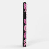 Argyle Pattern in Black en Pink Case-Mate iPhone Case (Achterkant/rechts)