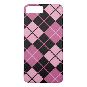 Argyle Pattern in Black en Pink Case-Mate iPhone Case