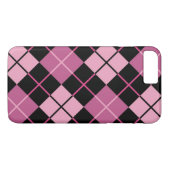 Argyle Pattern in Black en Pink Case-Mate iPhone Case (Achterkant (Horizontaal))