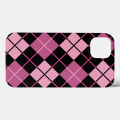 Argyle Pattern in Black en Pink Case-Mate iPhone Case (Achterkant (horizontaal))