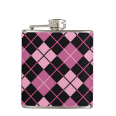 Argyle Pattern in Black en Pink Heupfles (Voorkant)