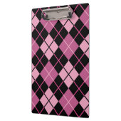 Argyle Pattern in Black en Pink Klembord (Links)