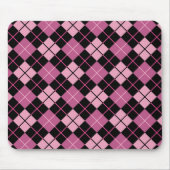 Argyle Pattern in Black en Pink Muismat (Voorkant)