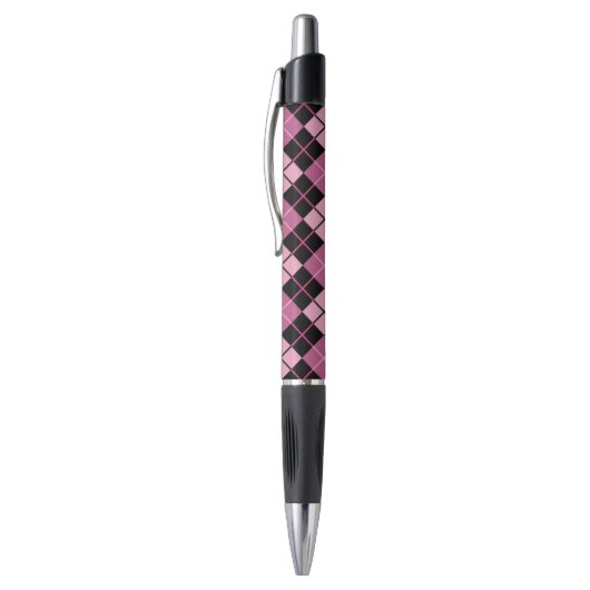 Argyle Pattern in Black en Pink Pen (Top (Verticaal))