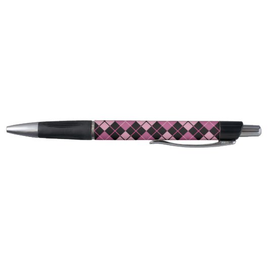 Argyle Pattern in Black en Pink Pen (Bodem)