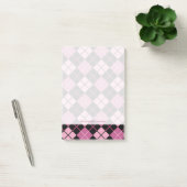 Argyle Pattern in Black en Pink Post-it® Notes (Kantoor)