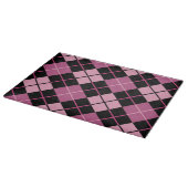 Argyle Pattern in Black en Pink Snijplank (Hoek)