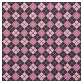 Argyle Pattern in Black en Pink Stof (Swatch)