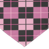Argyle Pattern in Black en Pink Tafelkleed (Gekanteld)