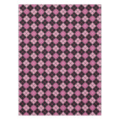 Argyle Pattern in Black en Pink Tafelkleed (Voorkant)
