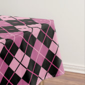 Argyle Pattern in Black en Pink Tafelkleed (Voorbeeld)