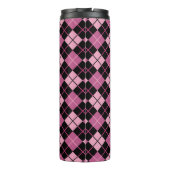 Argyle Pattern in Black en Pink Thermosbeker (Achterkant)