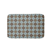 Argyle Pattern in Blue and Taupe Badmat (Voorkant)
