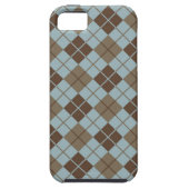 Argyle Pattern in Blue and Taupe Case-Mate iPhone Case (Achterkant)