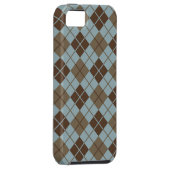 Argyle Pattern in Blue and Taupe Case-Mate iPhone Case (Back/Rechts)