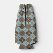 Argyle Pattern in Blue and Taupe Flesjeskoeler (Achterkant)