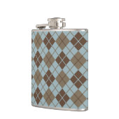 Argyle Pattern in Blue and Taupe Heupfles (Links)