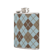 Argyle Pattern in Blue and Taupe Heupfles (Links)