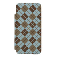 Argyle Pattern in Blue and Taupe
