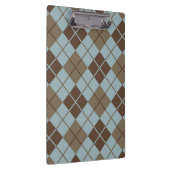 Argyle Pattern in Blue and Taupe Klembord (Rechts)