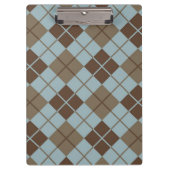 Argyle Pattern in Blue and Taupe Klembord (Voorkant)