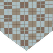 Argyle Pattern in Blue and Taupe Korte Tafelloper (Hoek)