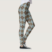 Argyle Pattern in Blue and Taupe Leggings (Rechts)